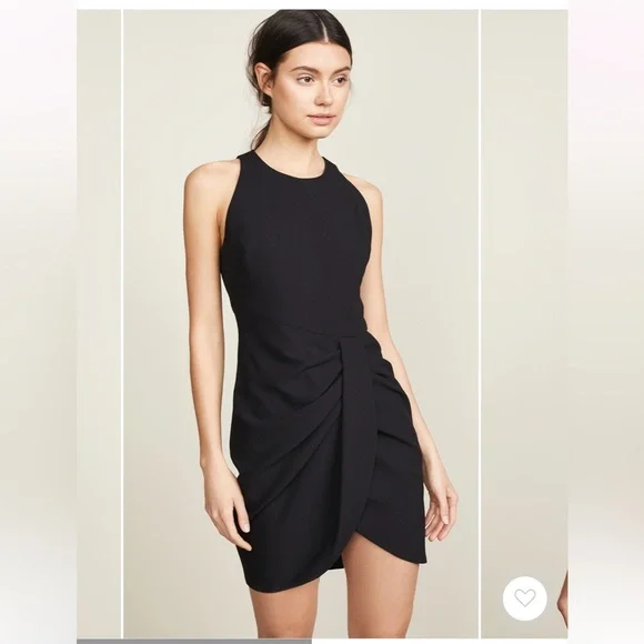 Black Halo | Dresses | Nwt Womens Black Halo Brett Sheath Dress Black Mini  Faux Wrap Sleeveless Size 2 | Poshmark